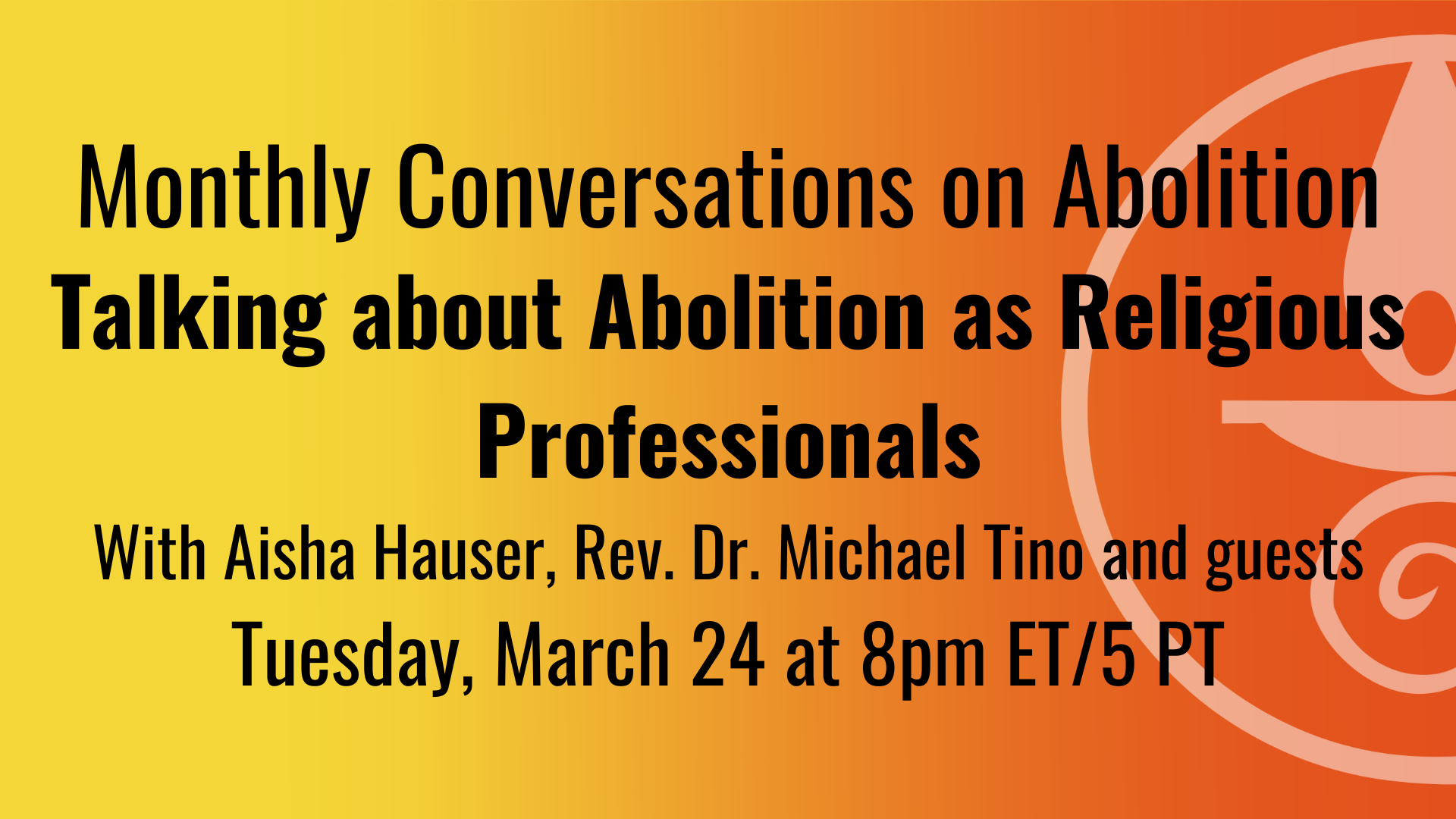 Play video: talking about abolition as religious professionals