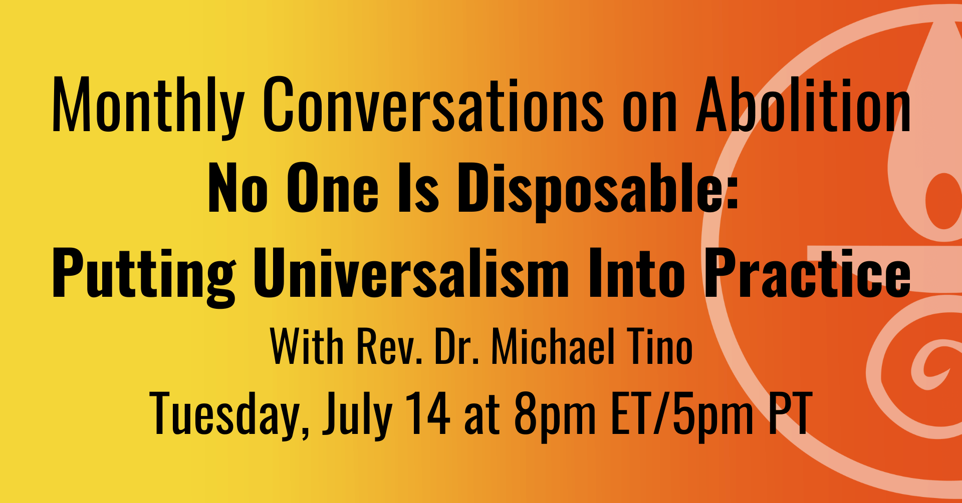 Play video: Putting Universalism into Practice - Rev Dr Michael Tino